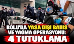 Bolu'da yasa dışı bahis ve yağma operasyonu: 4 tutuklama