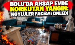 Bolu’da ahşap evde korkutan yangın: Köylüler faciayı önledi