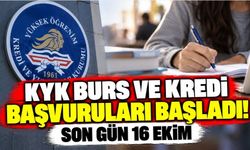 KYK burs ve kredi başvuruları başladı! Son gün 16 Ekim