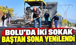 Bolu'da iki sokak baştan sona yenilendi