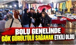 Bolu genelinde gök gürültülü sağanak etkili oldu