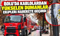 Bolu'da kablolardan yükselen dumanlar ekipleri harekete geçirdi