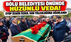 Bolu Belediyesi önünde hüzünlü veda! Eyüp Özgür Özkul son yolculuğuna uğurlandı