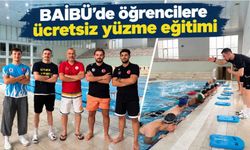 BAİBÜ'de öğrencilere ücretsiz yüzme eğitimi