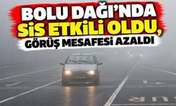 Bolu Dağı'nda sis etkili oldu, görüş mesafesi azaldı