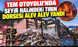 TEM’de Tır Alev Alev Yandı