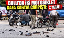 Bolu'da iki motosiklet kafa kafaya çarpıştı: 2 yaralı