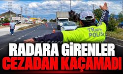 Radara girenler cezadan kaçamadı