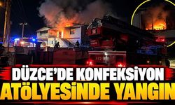 Düzce’de Konfeksiyon atölyesinde yangın
