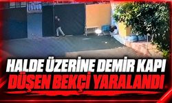 Halde üzerine demir kapı düşen bekçi yaralandı