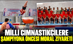 Milli cimnastikçilere şampiyona öncesi moral ziyareti