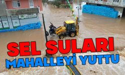 Sel suları mahalleyi yuttu