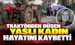 Traktörden düşen yaşlı kadın hayatını kaybetti
