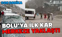 Bolu'ya ilk kar turizm merkezine düştü