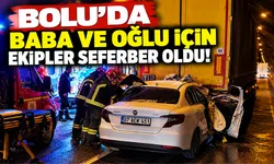 Bolu Dağı Tüneli’nde otomobil tıra ok gibi saplandı: Baba ve oğlu için ekipler seferber oldu!