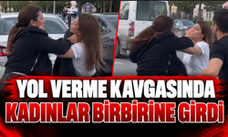 Yol verme kavgasında kadınlar birbirine girdi