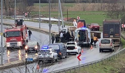 Kamyonet aydınlatma direğine çarptı: 2 yaralı