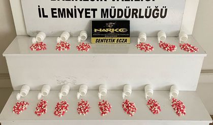 Balıkesir’de bin adet sentetik hap yakalandı
