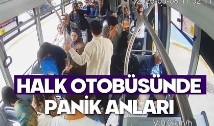 Şoför sürdü, sağlık çalışanı müdahale etti: Otobüsteki panik anları kamerada
