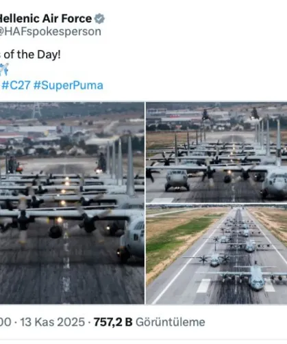 Yunanistan Hava Kuvvetleri'nden tepki çeken 'C-130' paylaşımı