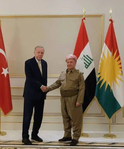 Mesud Barzani: Sayın Cumhurbaşkanı Erdoğan’a, teşekkürü borç biliyorum
