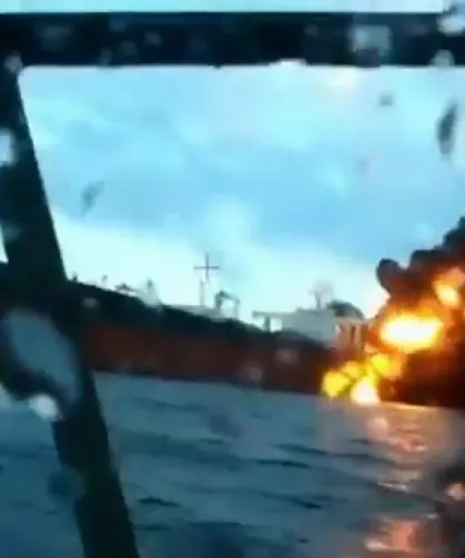 Karadeniz açıklarındaki iki tanker gemisine saldırı anları ortaya çıktı