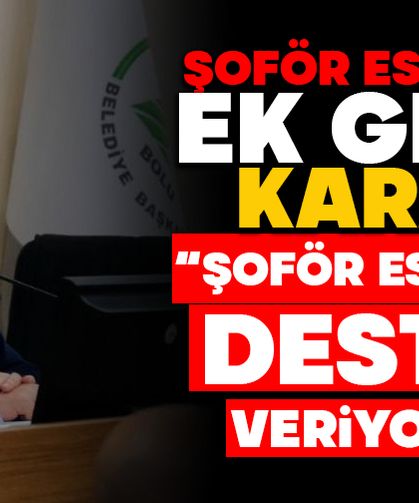 ŞOFÖR ESNAFINA EK GELİR KARARI
