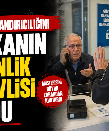 Telefon dolandırıcılığını bankanın güvenlik görevlisi bozdu