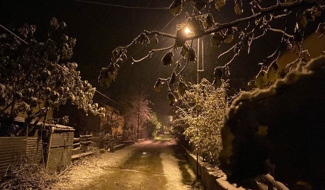 Bartın'da kar yağışı başladı