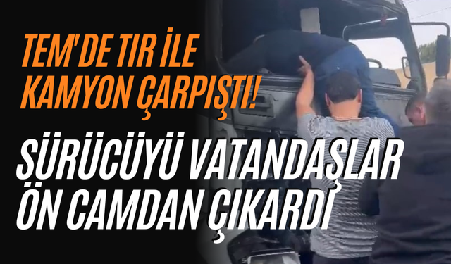 Sürücüyü vatandaşlar ön camdan çıkardı