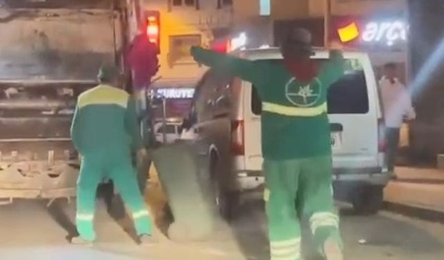 Temizlik işçisi kemençeyi duyunca dayanamadı