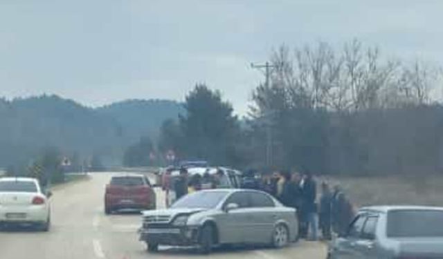 Bariyerlere çarpan otomobilin sürücüsü yaralandı