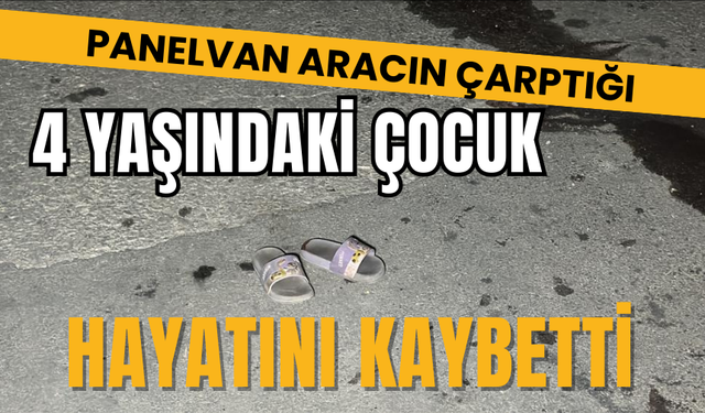 Panelvan aracın çarptığı 4 yaşındaki çocuk hayatını kaybetti