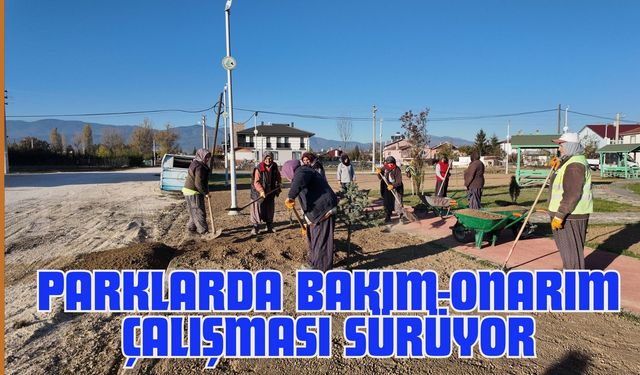 Merkeze bağlı parklarda bakım-onarım çalışması sürüyor