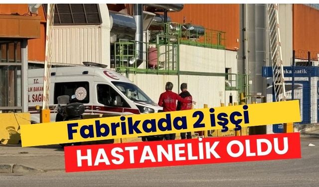 Fabrikada 2 işçi hastanelik oldu