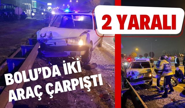 Bolu’da iki araç çarpıştı: 2 yaralı