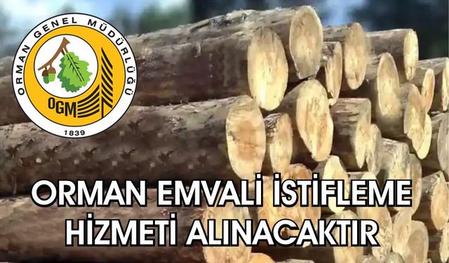 ORMAN EMVALİ İSTİFLEME HİZMETİ ALINACAKTIR