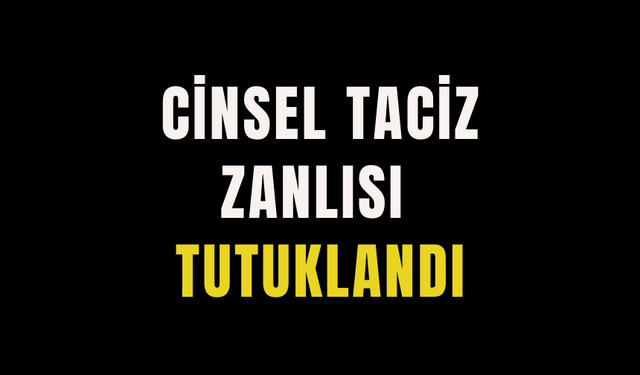 Cinsel taciz zanlısı tutuklandı