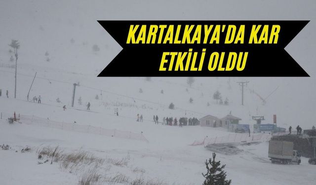 Kartalkaya'da kar etkili oldu