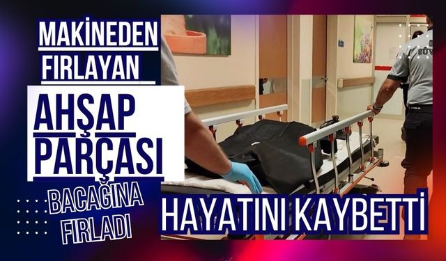 Makineden fırlayan ahşap parçası bacağına saplanan işçi hayatını kaybetti