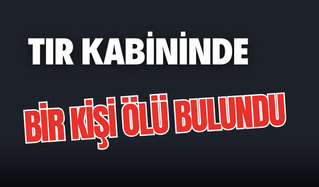 Tır kabininde bir kişi ölü bulundu