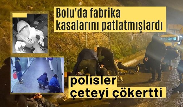 Bolu'da fabrika kasalarını patlatmışlardı, polisler çeteyi çökertti