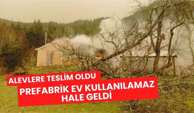 ALEVLERE TESLİM OLAN PREFABRİK EV KULLANILAMAZ HALE GELDİ