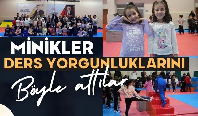 Minikler ders yorgunluklarını böyle attılar