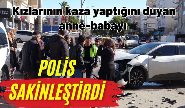 Kızlarının kaza yaptığını duyan anne-babayı polis sakinleştirdi