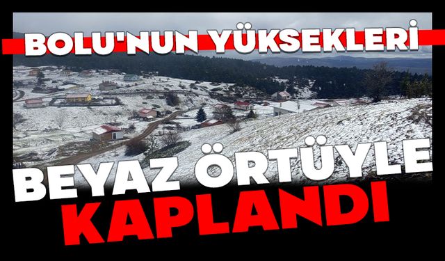 Bolu'nun yüksekleri beyaz örtüyle kaplandı