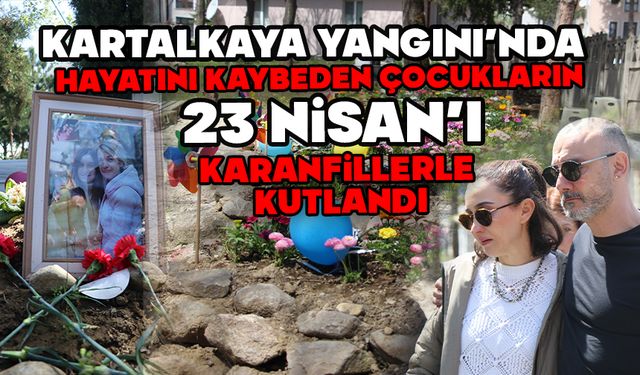 Otel faciasında hayatını kaybeden çocukların 23 Nisan'ı karanfillerle kutlandı