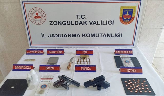 Zonguldak’ta eş zamanlı uyuşturucu operasyonunda 7 şüpheli yakalandı
