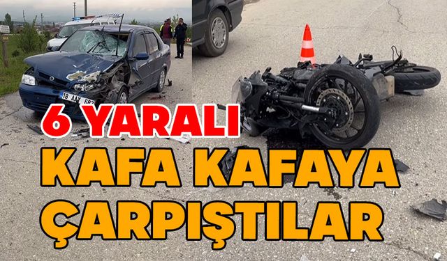 Bolu’da, otomobille motosiklet çarpıştı: 6 yaralı