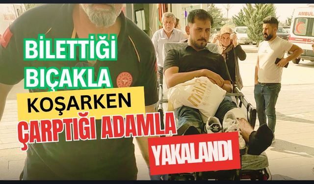 Bilettiği bıçakla koşarken çarptığı adamı yaraladı